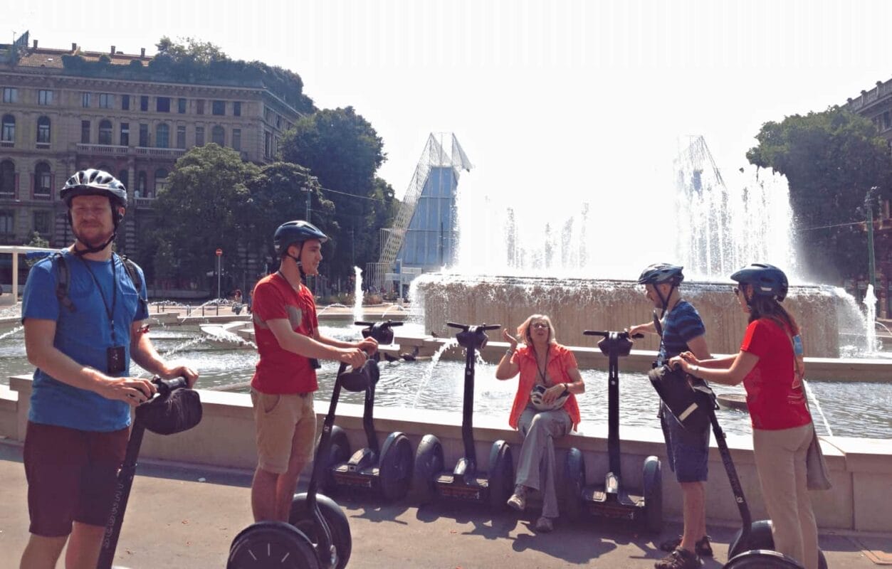 tourists with Milan italy segway tours