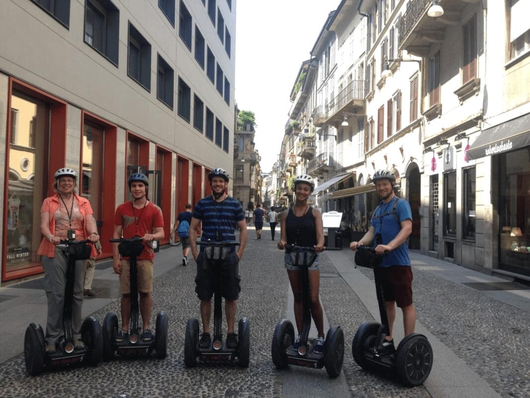 tourists with Milan italy segway tours