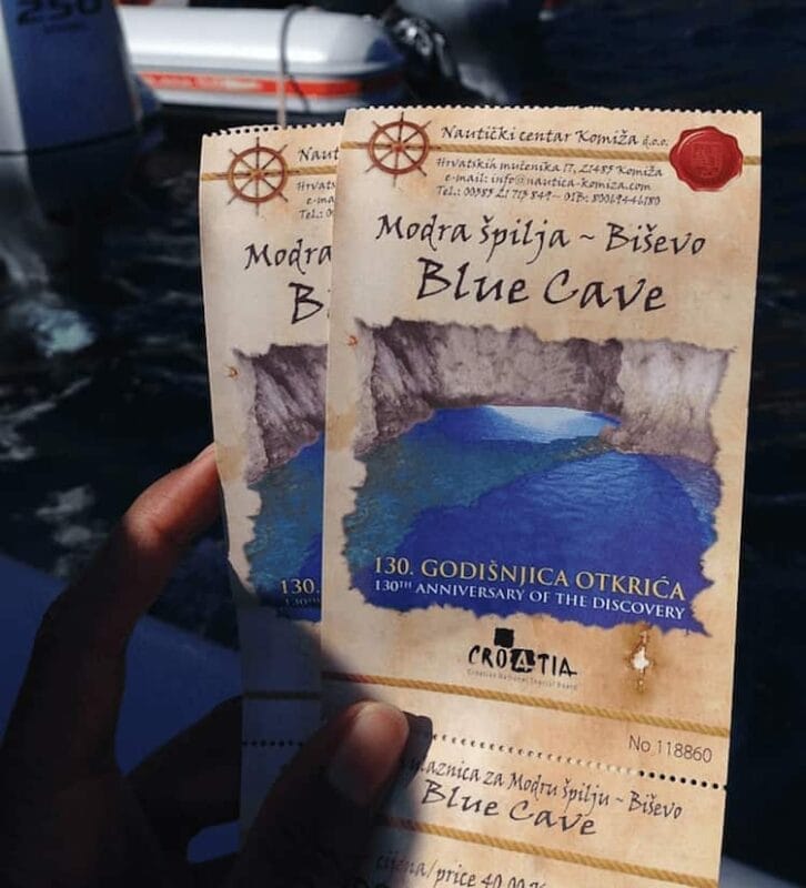 2 tickets to blue cave boating tour