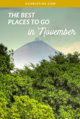 Pinerest image with text overlay that says The Best Places to Go In November