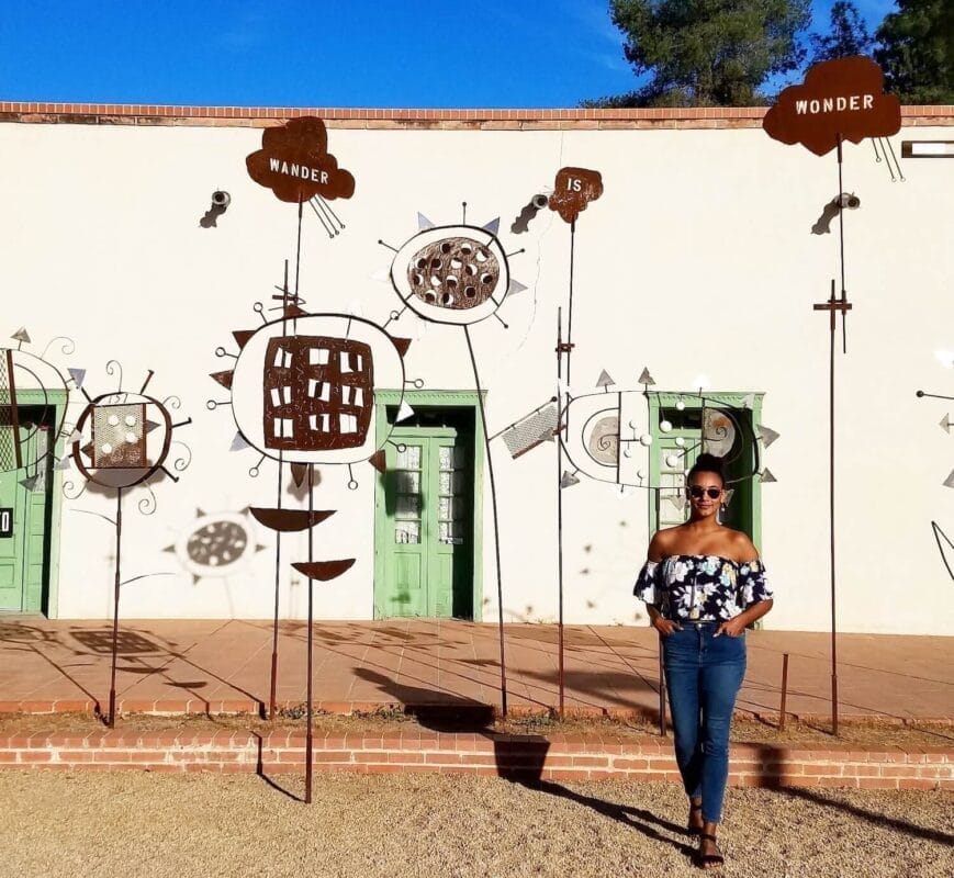 Street artwork and ironwork in Tucson