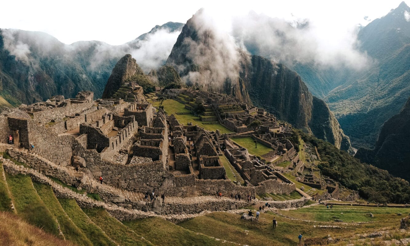 View of the ruins of Machu Picchu