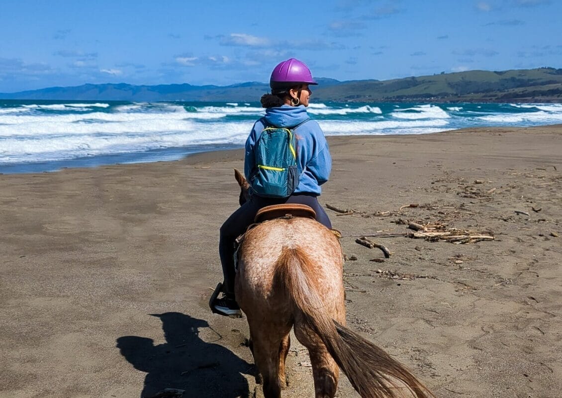 horseback riding on the beach