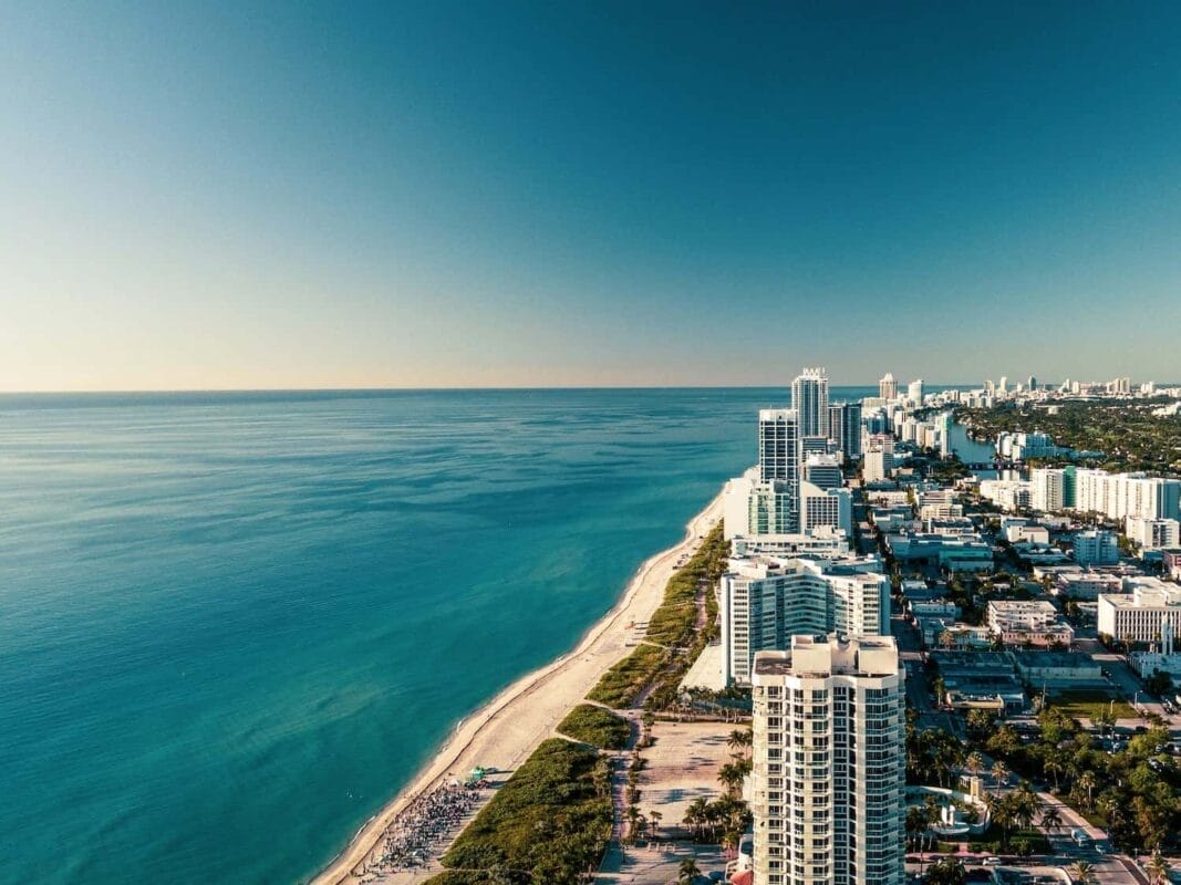Miami Beach, Florida, buildings, sea, city