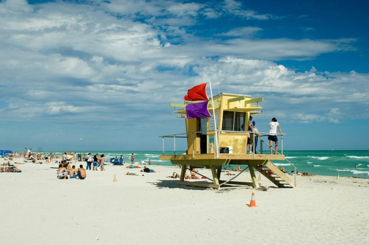south beach, miami, florida, beach, lifeguard tower, lifeguard